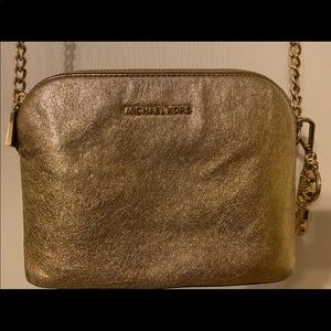 Michael Kors gold shoulder bag